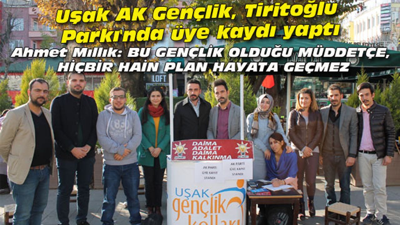 Uşak AK Gençlik, Tiritoğlu Parkı'nda üye kaydı yaptı