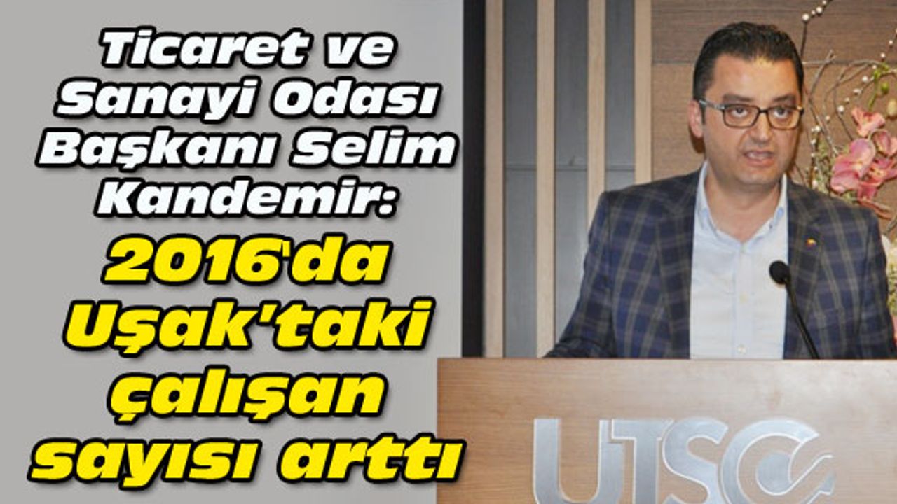 Uşak Ticaret Odası: 2016'da kentteki çalışan sayısı arttı