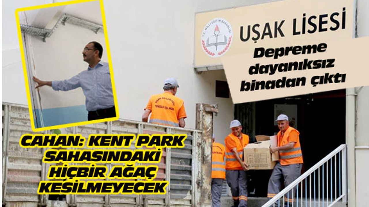 Uşak Lisesi, depreme dayanıksız binadan çıktı