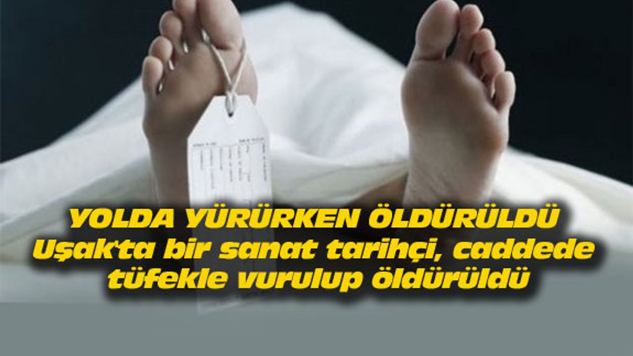 Uşak'ta bir sanat tarihçi, caddede tüfekle vurulup öldürüldü