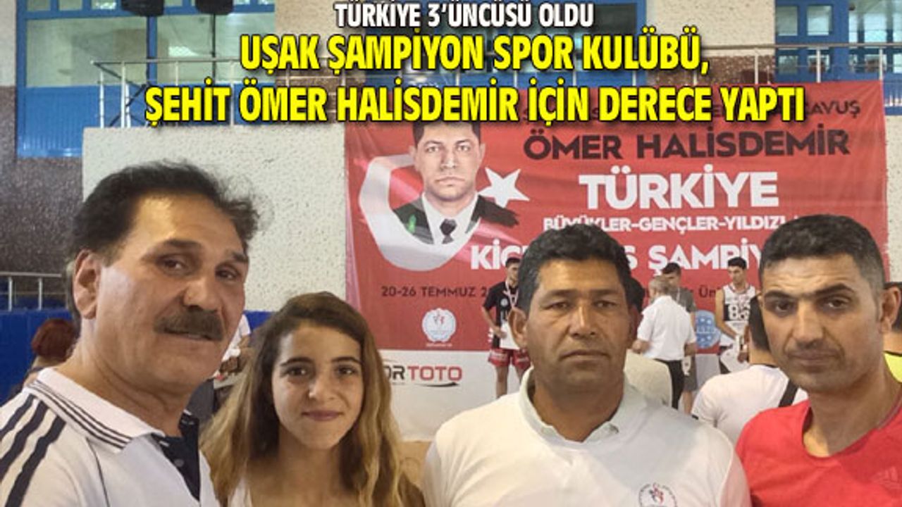 Uşak Şampiyon Spor Kulübü, şehit Ömer Halisdemir için derece yaptı