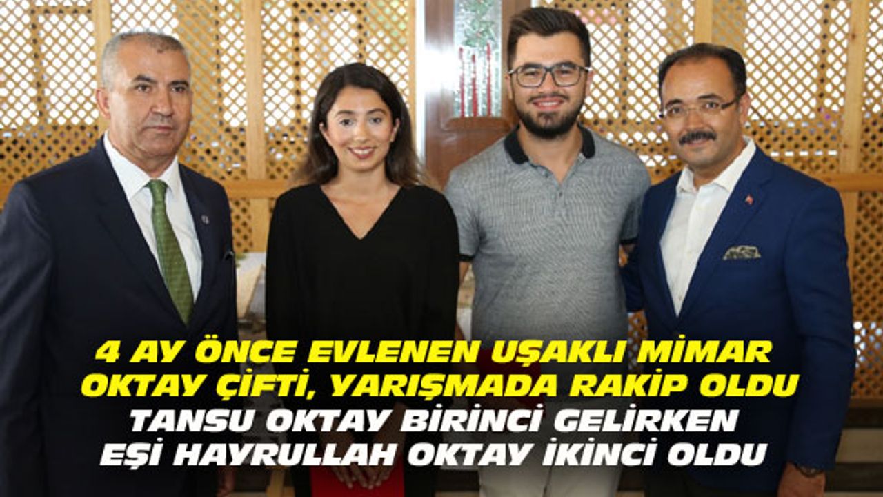 Uşaklı mimar çift, rakip oldukları yarışmada ilk 2'ye isimlerini yazdırdı