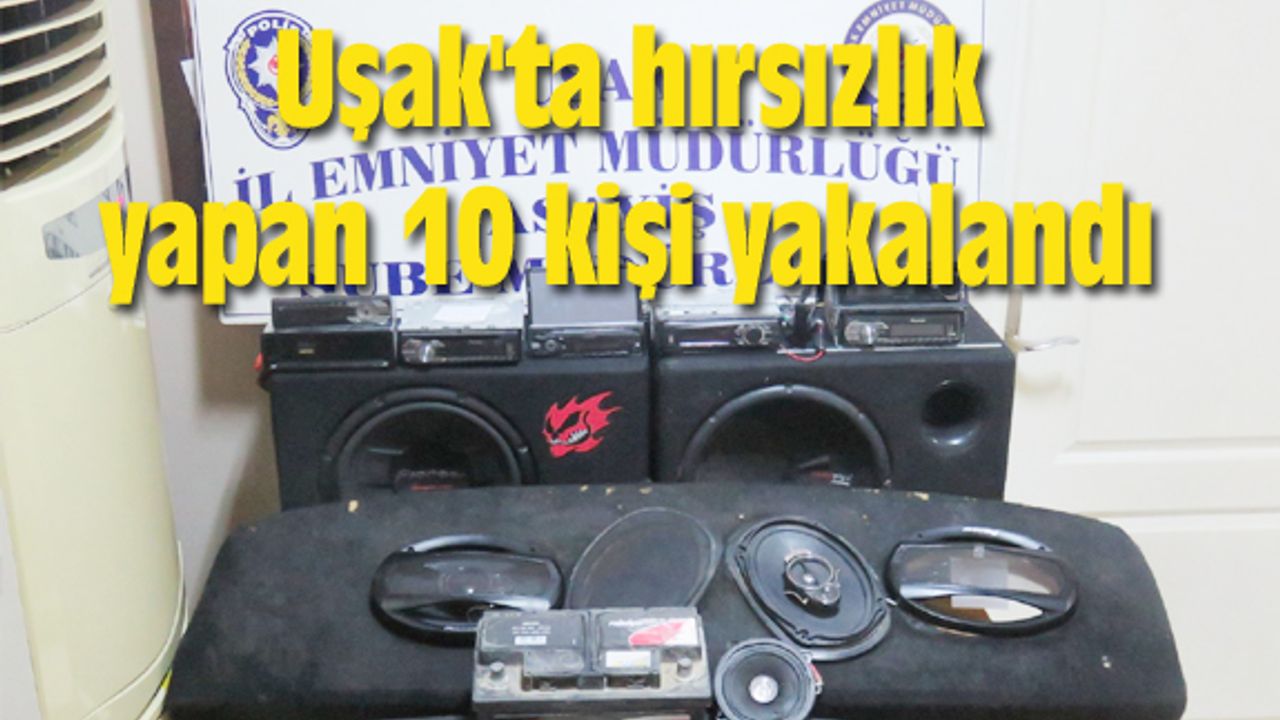 Uşak'ta hırsızlık yapan 10 kişi yakalandı