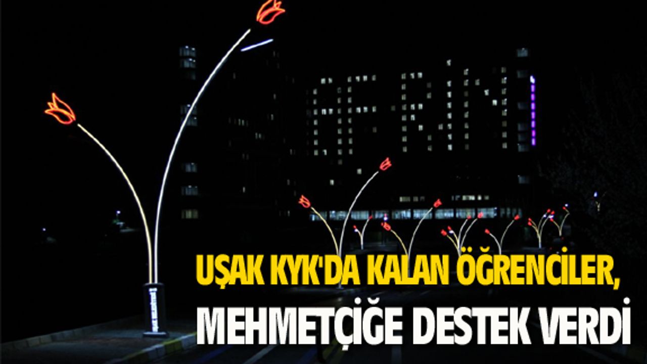KYK Uşak İl Müdürlüğünde kalan öğrencilerden Afrin operasyonuna destek