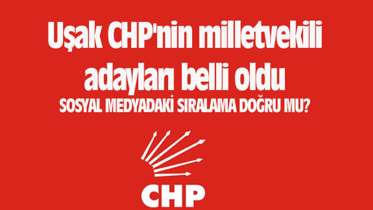 Uşak CHP'nin milletvekili adayları belli oldu