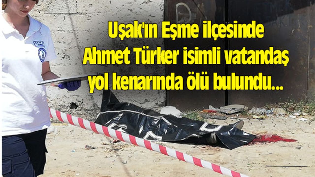 Uşak'ın Eşme ilçesinde yaşlı adam ölü bulundu