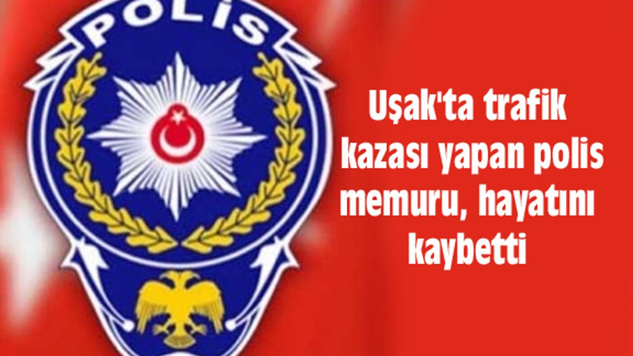 Uşak'ta trafik kazası yapan polis memuru, hayatını kaybetti