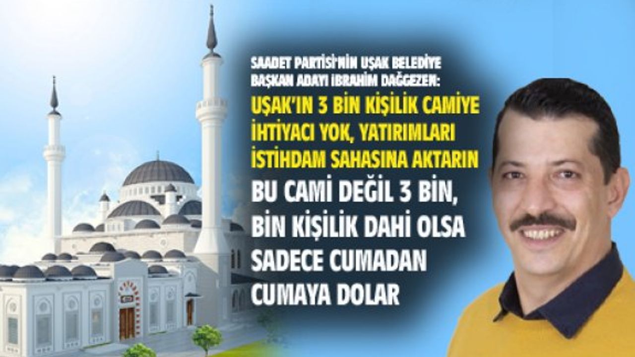 Kent Park alanına yapılacak cami, sadece cumaları dolar