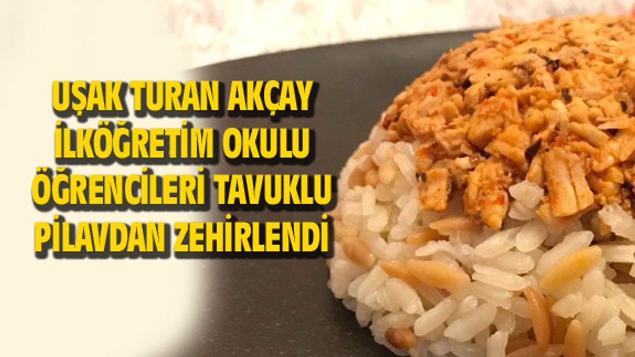 Turan Akçay İlköğretim okulu öğrencileri tavuklu pilavdan zehirlendiler