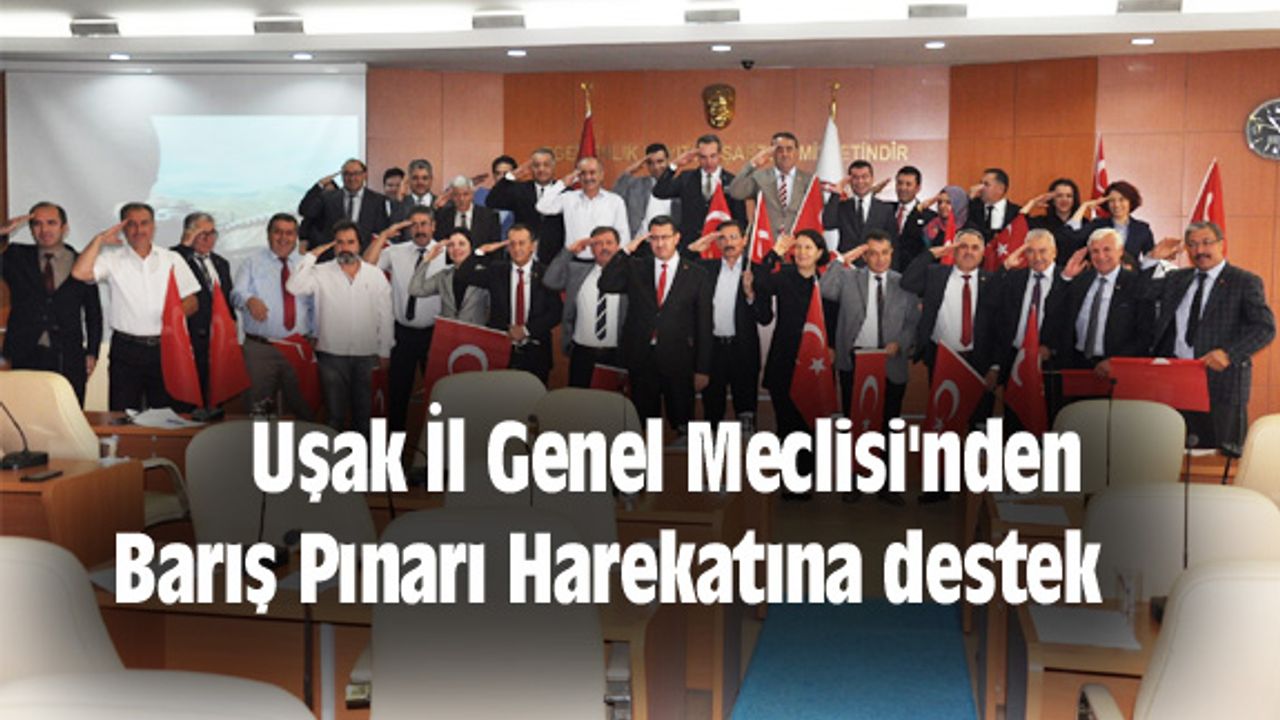 Uşak İl Genel Meclisi'nden Barış Pınarı'na destek