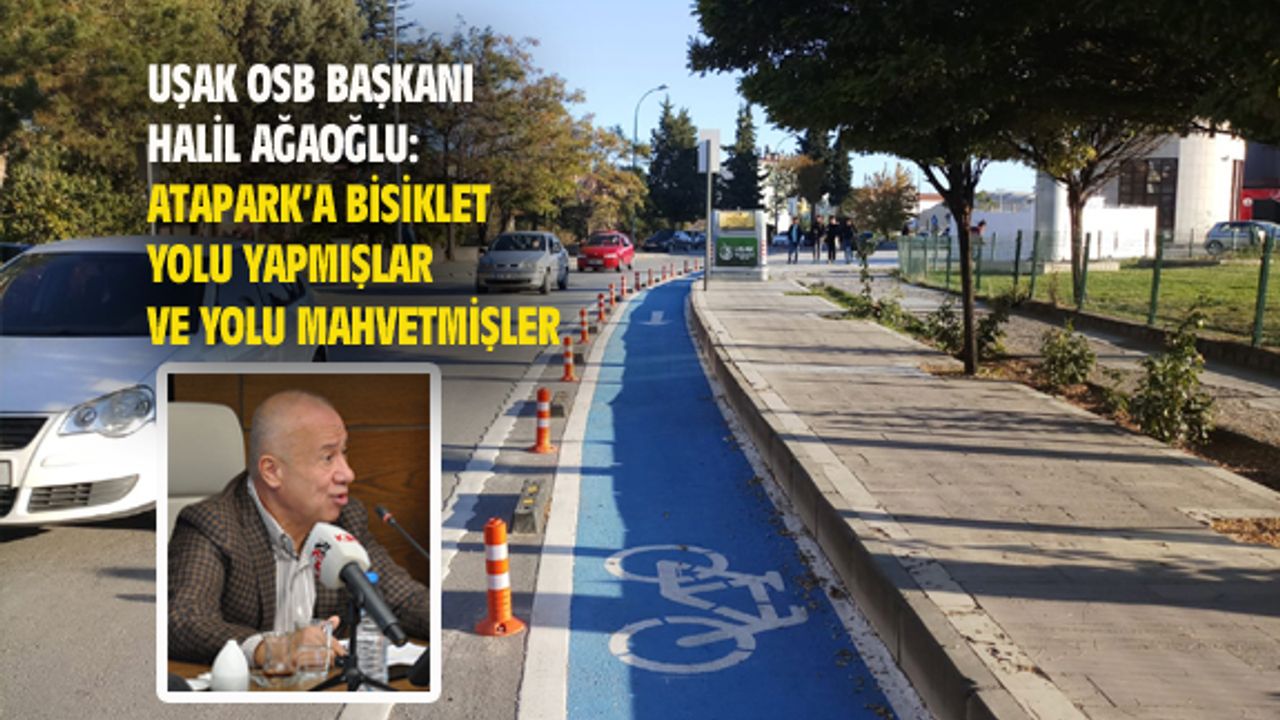 Atapark'a bisiklet yolu yapmışlar ve yolu mahvetmişler!
