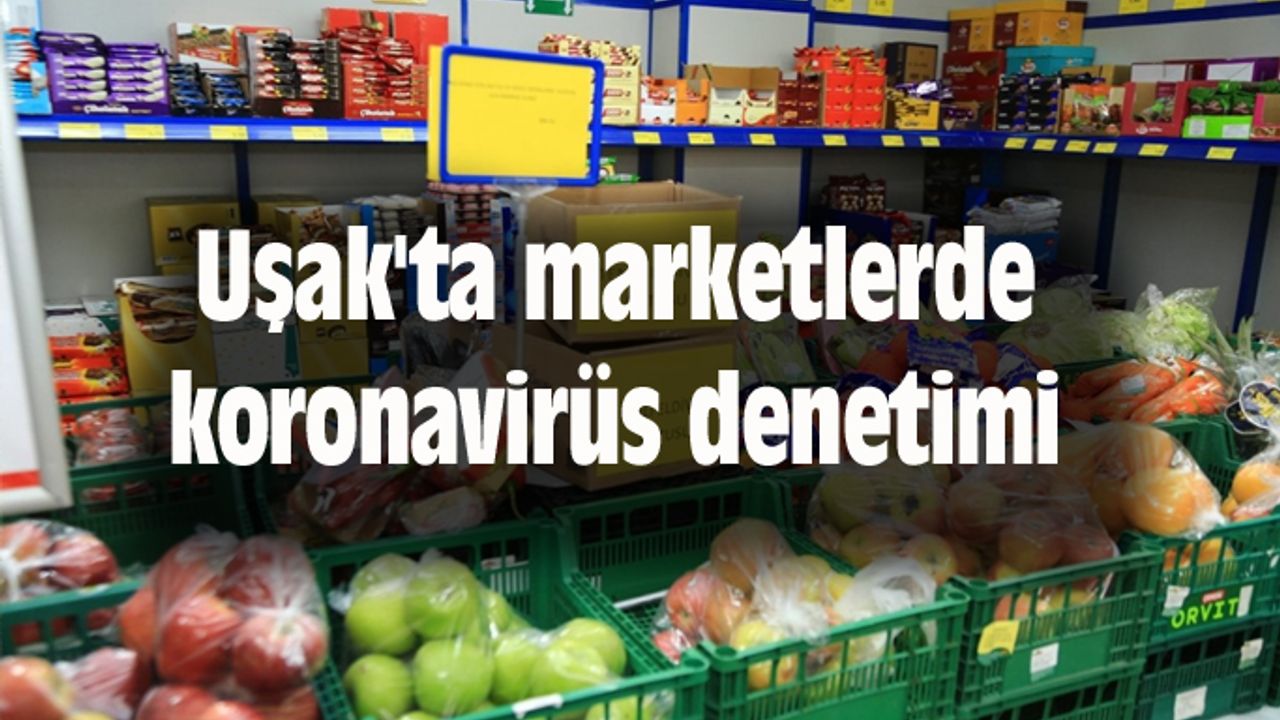 Uşak'ta marketlerde koronavirüs denetimi