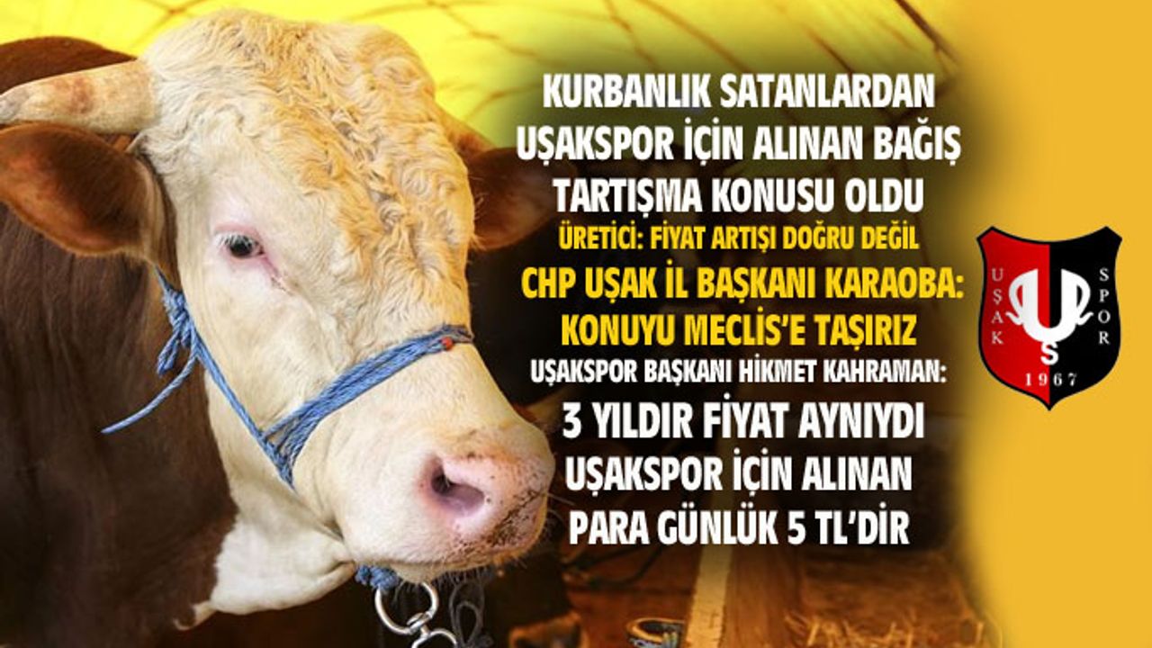 Kurbanlık satanlardan Uşakspor için alınan bağışlar tartışma konusu oldu