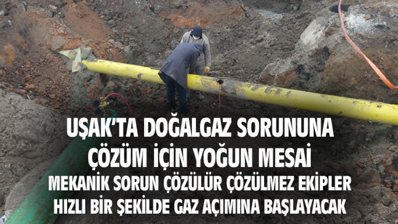 UDAŞ, yeniden doğalgazın verilmesi için yoğun mesai harcıyor