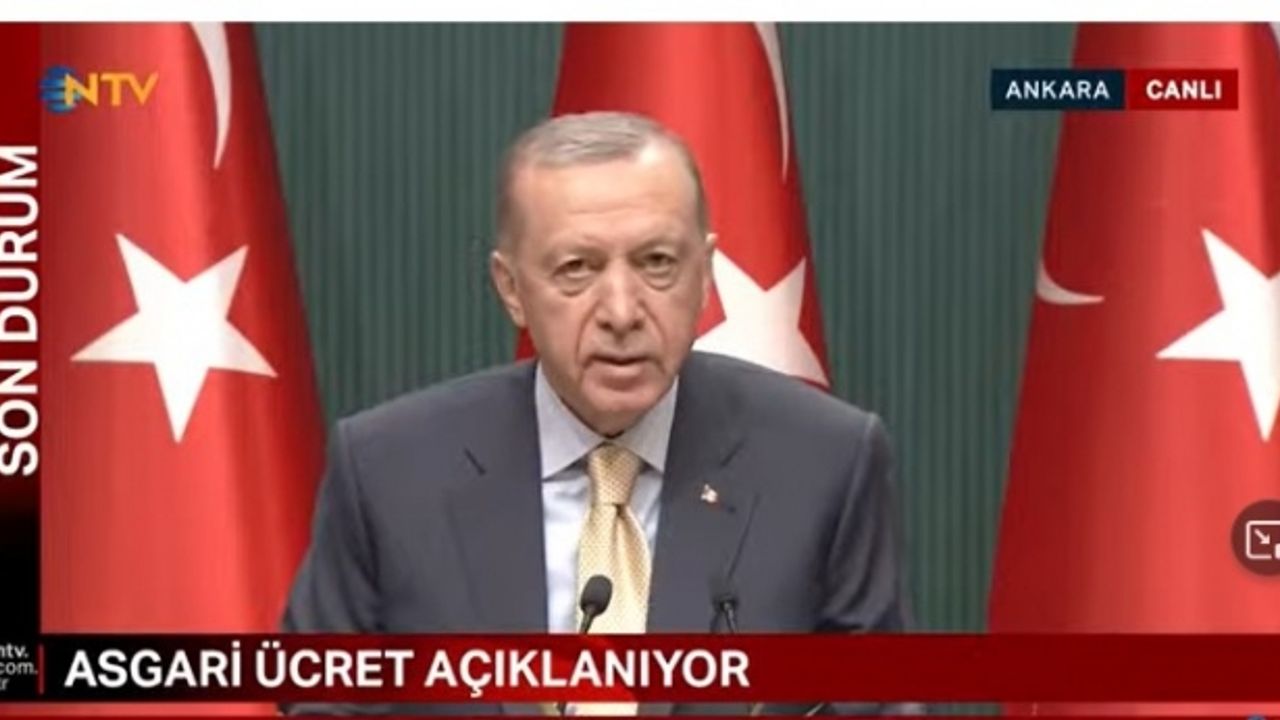Cumhurbaşkanı Erdoğan, 2023 asgari ücretini açıkladı
