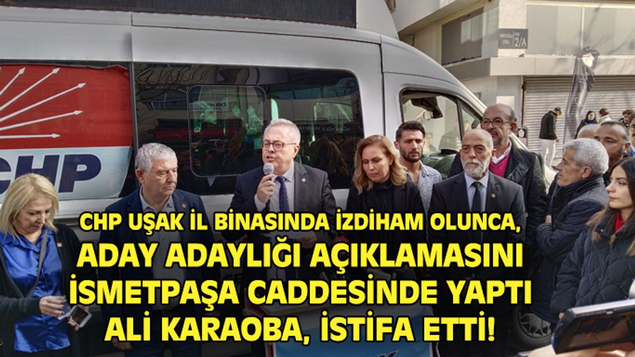 Partililer binaya sığmadı, adaylık açıklamasını cadde üstünde yaptı!