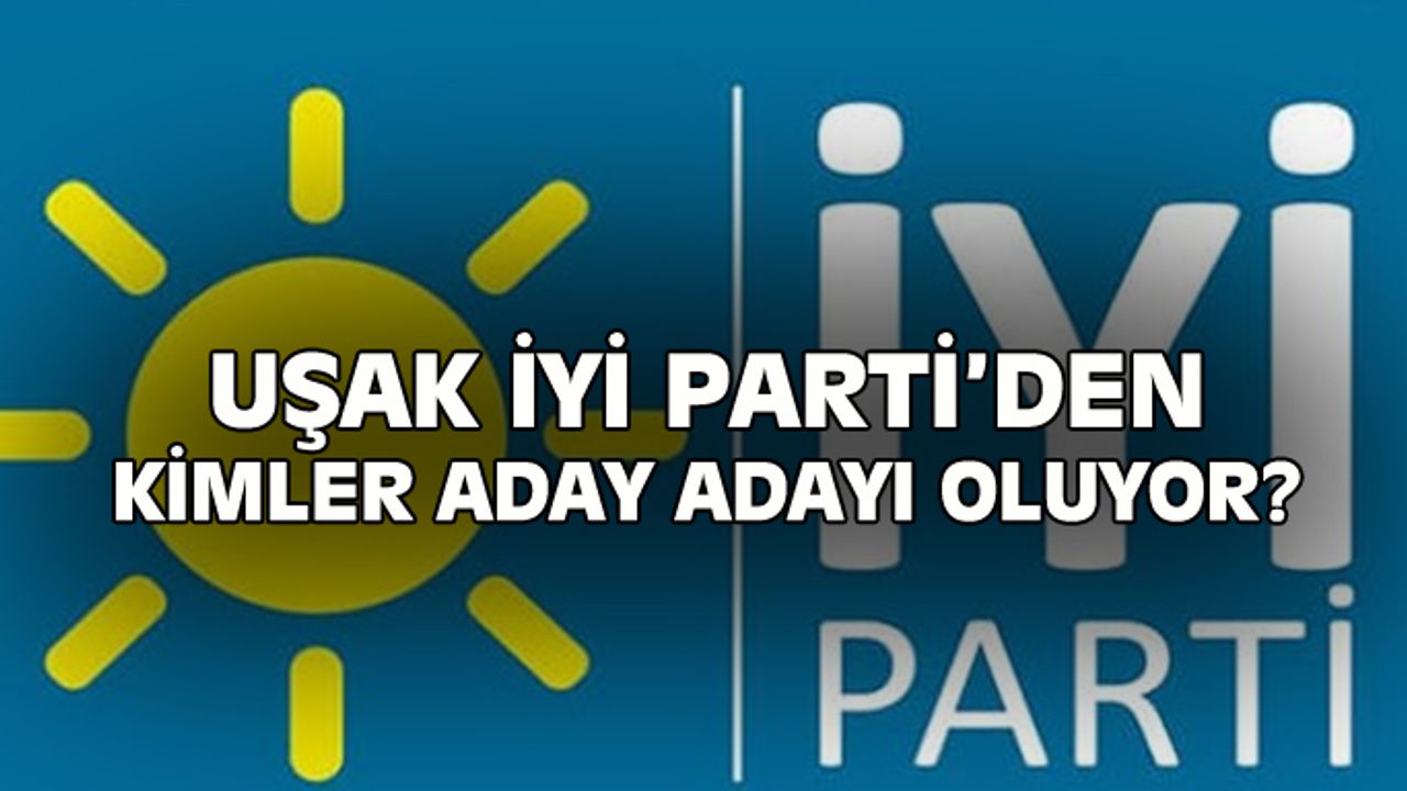 Uşak İYİ Parti'den kiminler aday adayı oluyor?