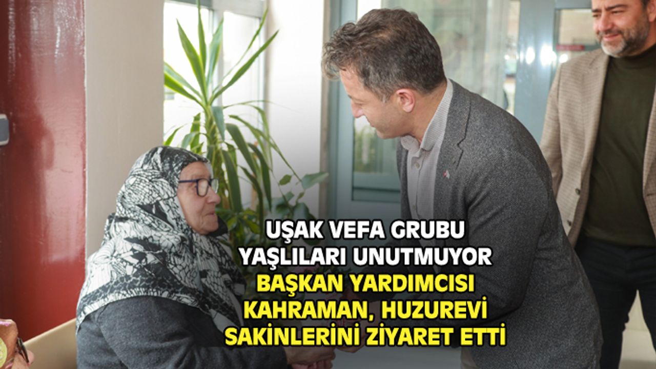 Uşak Vefa Grubu, yaşlıların yanında