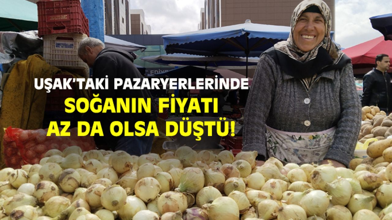 Uşak'taki pazaryerlerinde kuru soğanın fiyatı az da olsa düştü!