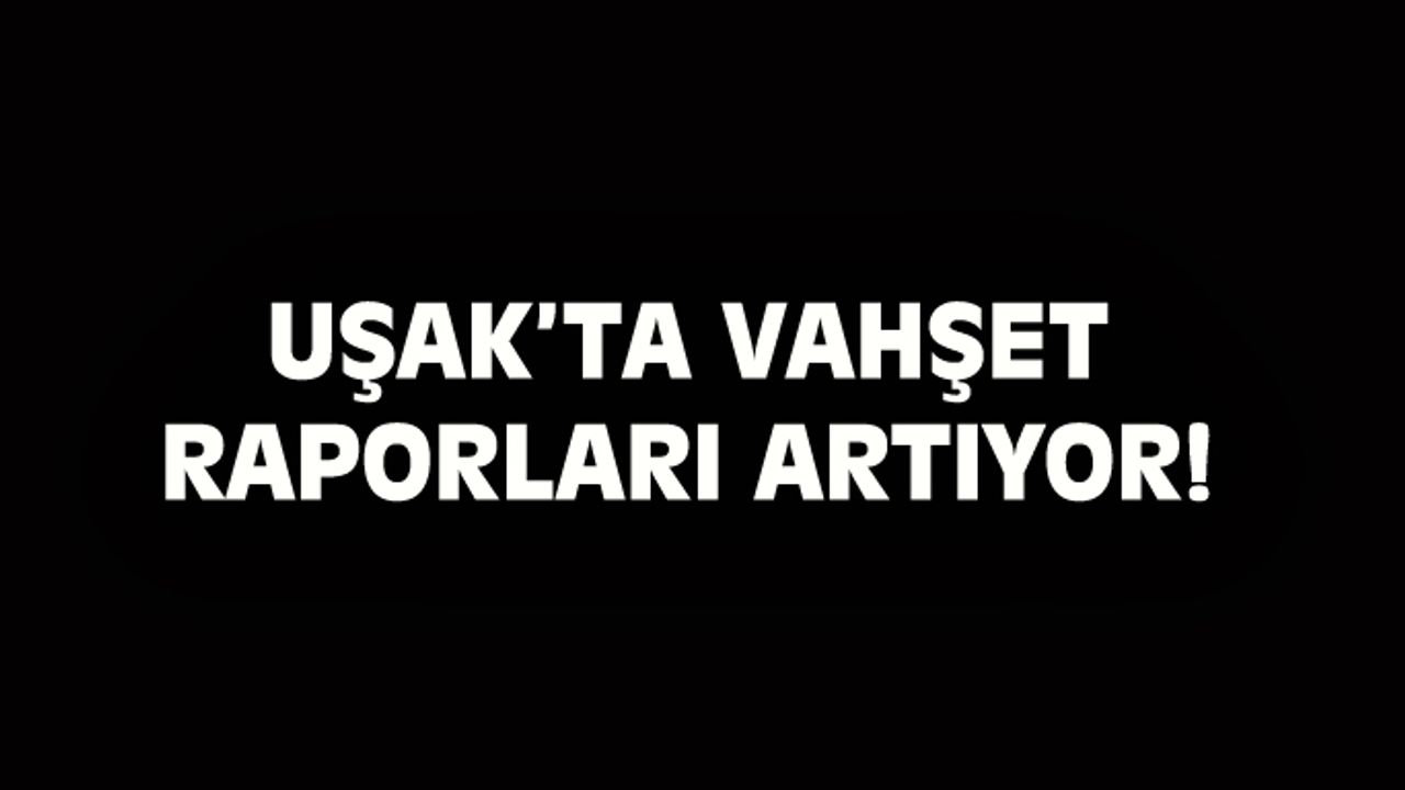 Uşak için artan vahşet raporlarını hatırlattı!