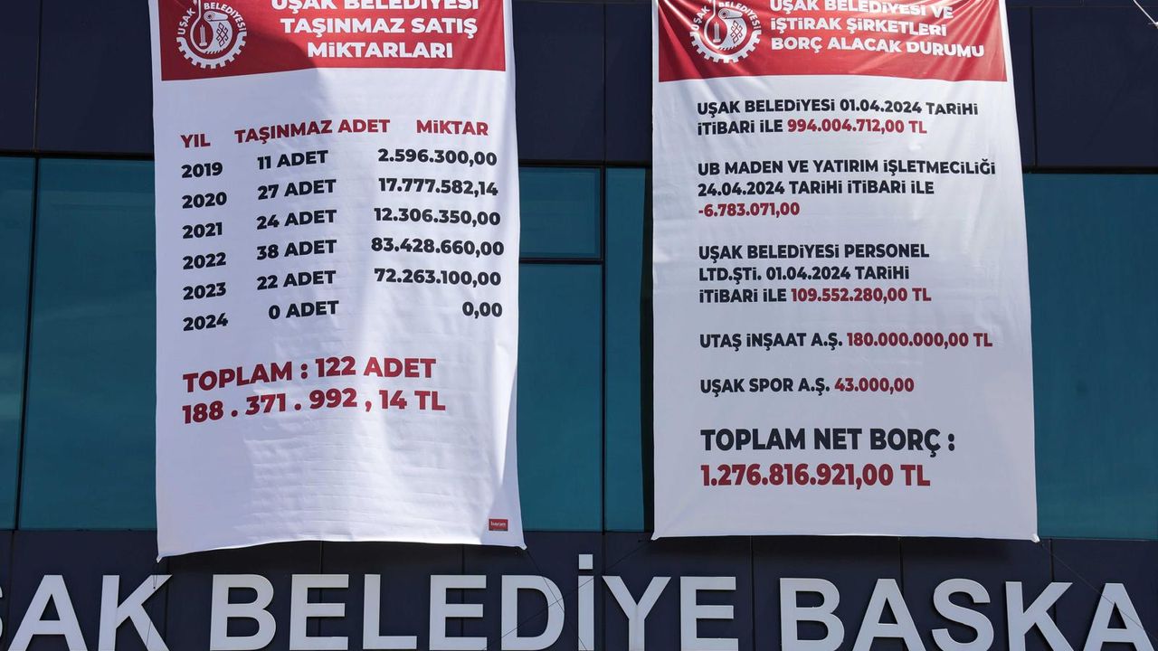 Uşak Belediyesi'nin borcu 1 milyarı aşsın diye alacak hanesine sıfır yazıldı!