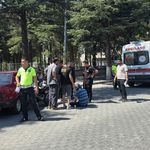 Gediz Özyurt'ta kaza! Motosiklet sürücüsü yaralandı!