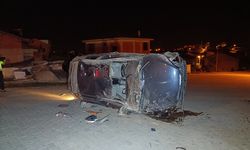 Uşak'ın Banaz ilçesinde direksiyon hakimiyetini kaybeden sürücü 150 metre takla attı