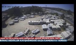 Banaz Gedikler köyü kavşağında meydana gelen kaza an ve an kameraya yansıdı!