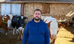 Uşak'ta 4 inekle çalışmaya başlayan genç, 45 ineklik bir çiftliğin sahibi oldu