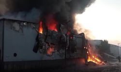 Uşak Deri Karma OSB'deki elyaf fabrikasında yangın