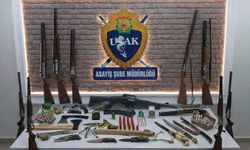Uşak Çanlı Galericiler Sitesinden çıkan silahlara el konuldu