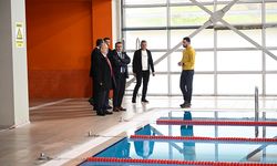 Uşak Üniversitesi'nin yüzme havuzu ve tesislerinde detaylı inceleme yaptı