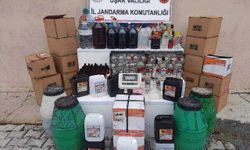 Uşak Ulubey'de sahte viski, rakı ve şarap yapan 1 kişi yakalandı