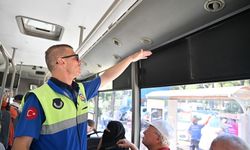 Manisa'da yaz dönemi nedeniyle otobüslerde klima denetimi