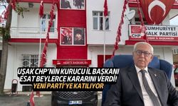 34 yıl önce Uşak İl Teşkilatını kuran Esat Beylerce, üzüntü içinde ayrılmak zorunda kaldığını vurguladı