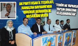 AK PARTİ UŞAK İL TEŞKİLATI, RAMAZAN BAYRAMI NEDENİYLE BİR ARAYA GELDİ