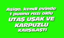 Aşigo, kendi evinde 1 puana razı oldu