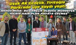 Uşak AK Gençlik, Tiritoğlu Parkı'nda üye kaydı yaptı