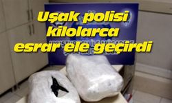 Uşak polisi kilolarca esrar ele geçirdi