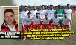 Ali Rıza Çümen: Uşak'a yapılan bu zulmü kabul etmeyeceğiz
