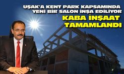 Uşak'ın yeni spor salonunun kaba inşaatı bitti...