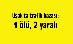 Uşak'ta trafik kazası, 1 kişi öldü, 2 kişi yaralandı