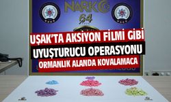 Uşak'ta aksiyon filmi gibi uyuşturucu operasyonu