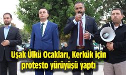 Uşak Ülkü Ocakları, Kerkük için protesto yürüyüşü yaptı
