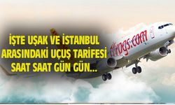İşte Uşak-İstanbul arası uçuş tarifesi