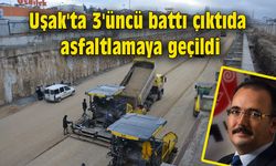 Uşak'ta 3'üncü battı çıktıda asfaltlamaya geçildi