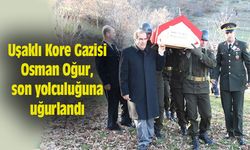 Uşaklı Kore Gazisi Osman Oğur, son yolculuğuna uğurlandı