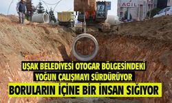 Boruların içinden bir insan rahatlıkla geçiyor