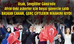 Uşak, Sevgililer Günü'nde Afrin'deki askerler için beyaz güvercin saldı