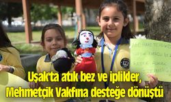 Uşak'ta atık bez ve iplikler, Mehmetçik Vakfına desteğe dönüştü